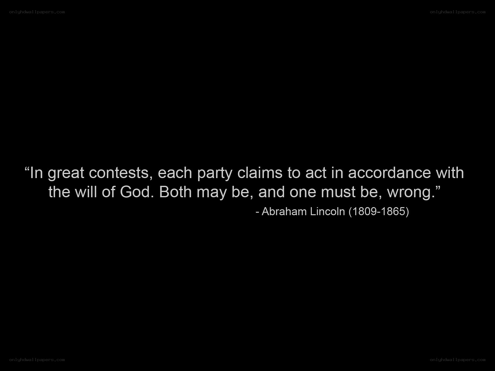 Lincoln quote on conflict