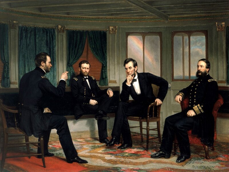 Lincoln with military leaders