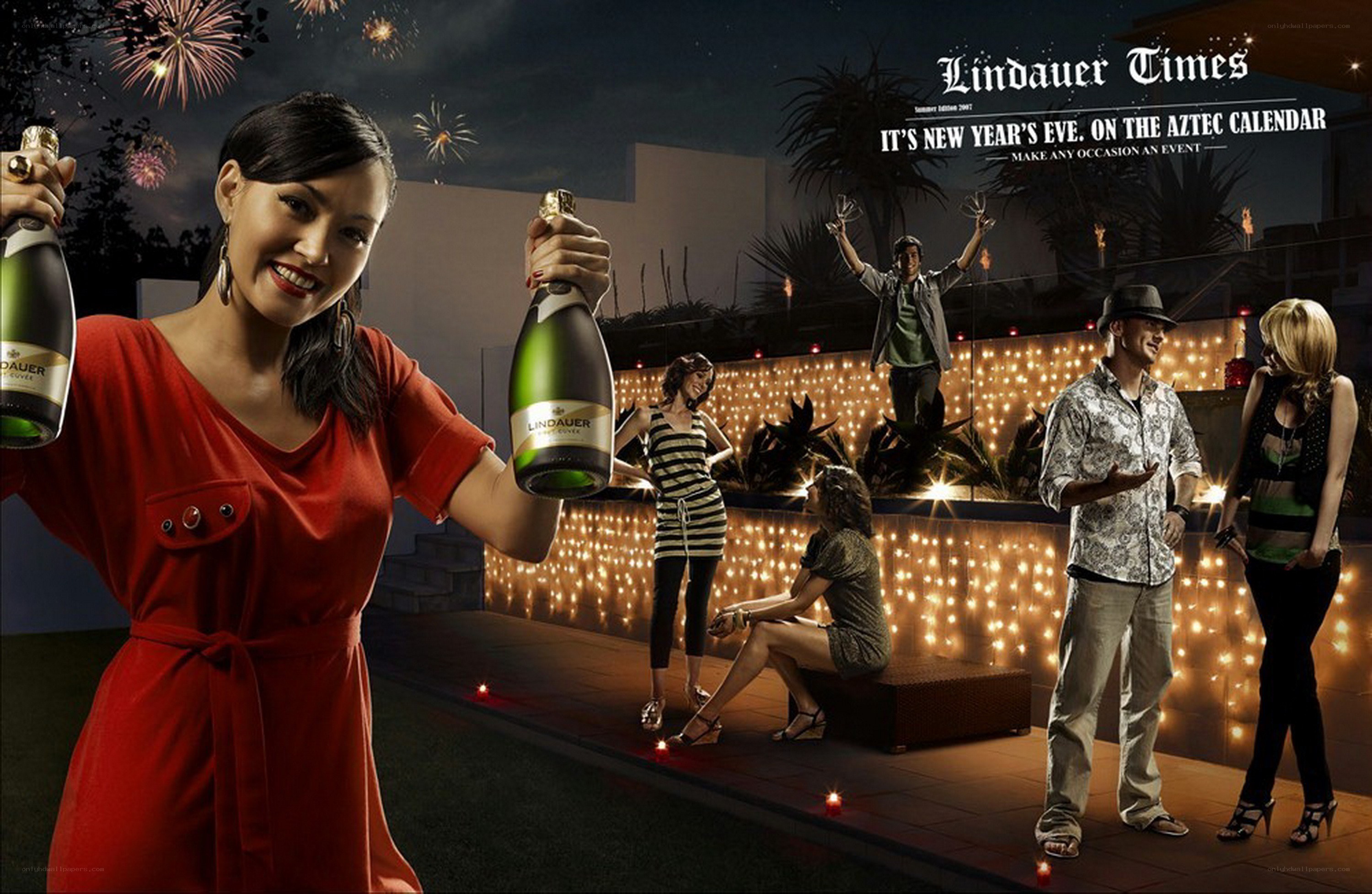 Lindauer champagne celebration