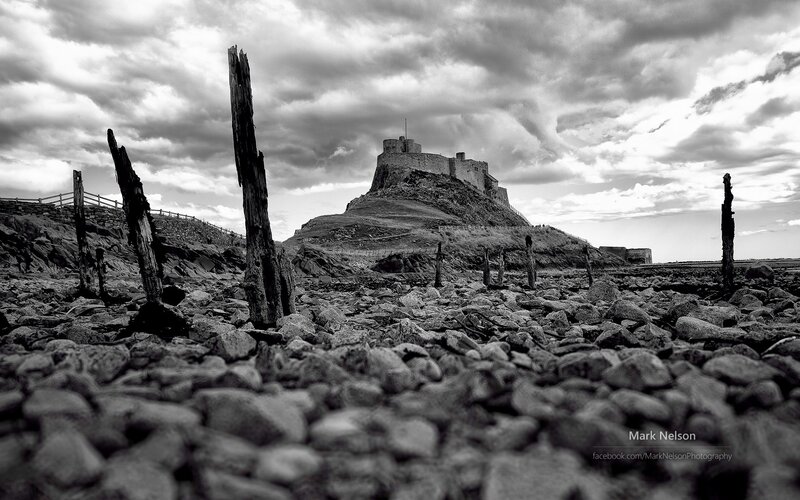 Lindisfarne Castle — Black, Dramatic