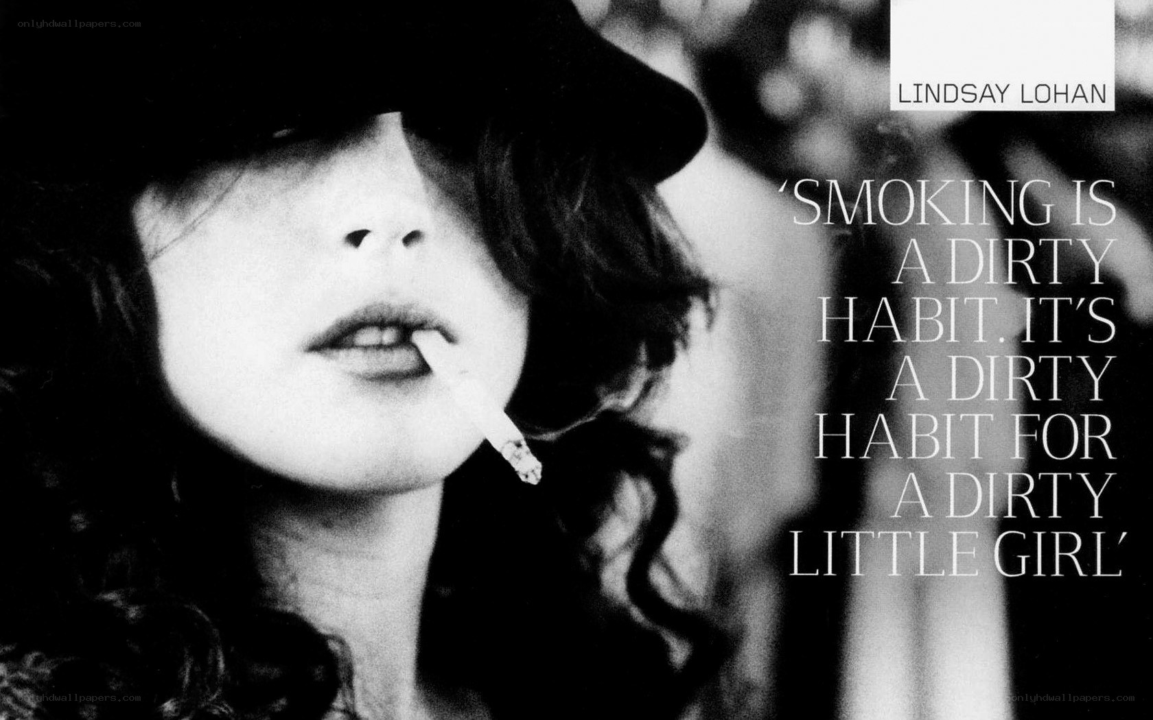 Lindsay Lohan quote on smoking