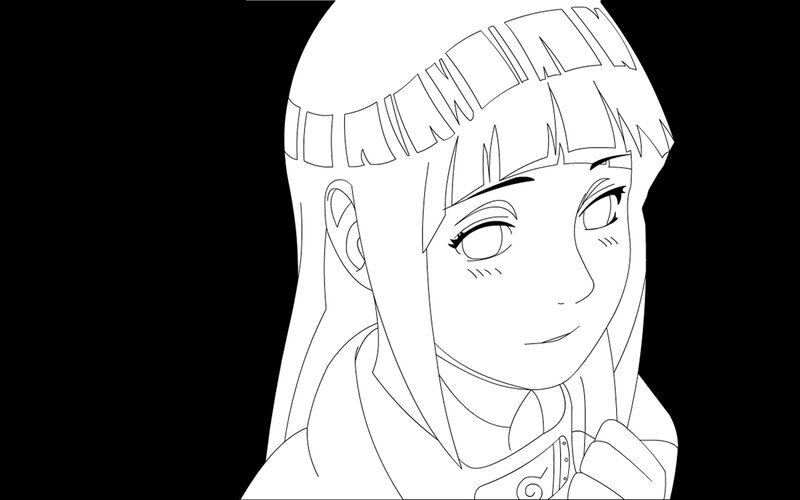 line art of anime character