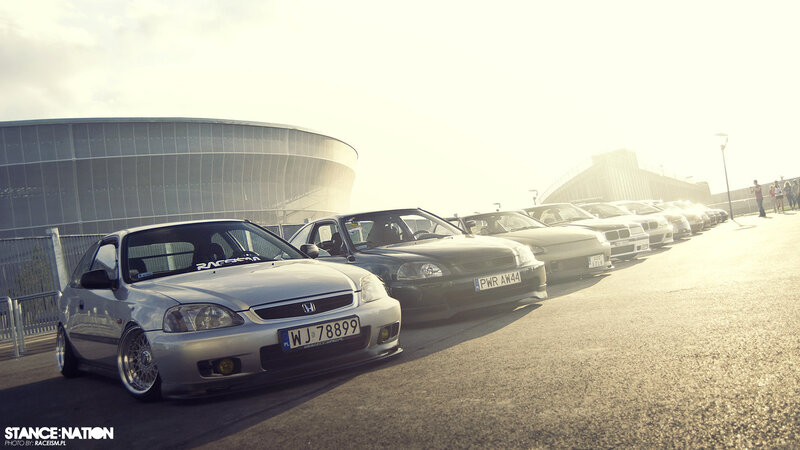 Line of Modified Cars