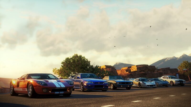 Line of Sports Cars — Red