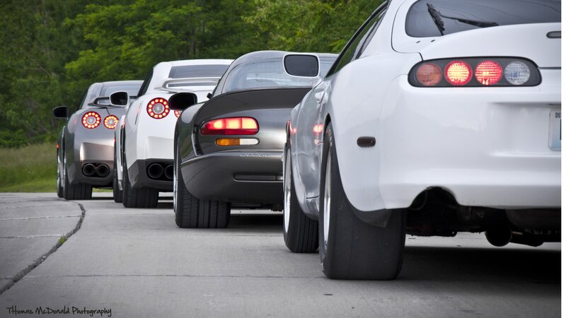 line of sports cars