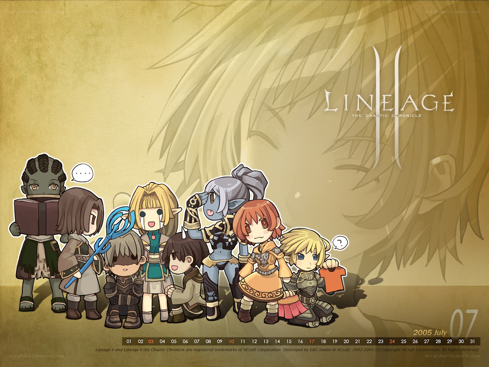 Lineage II character lineup