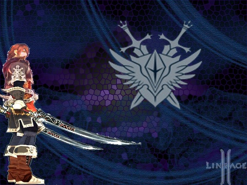 Lineage II character with dual swords