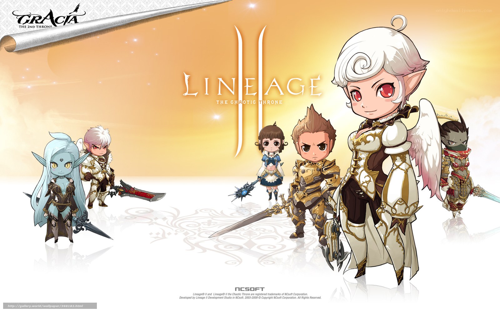Lineage II characters artwork