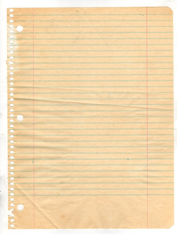 Lined Notebook Paper — Beige