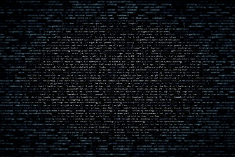 Lines of Code on Screen — Black, Technical, Digital Art