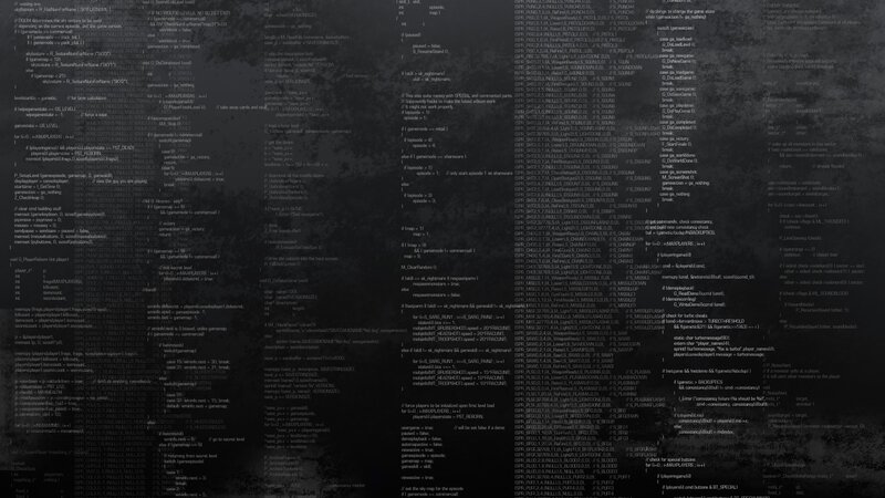 Lines of Code on Screen — Black