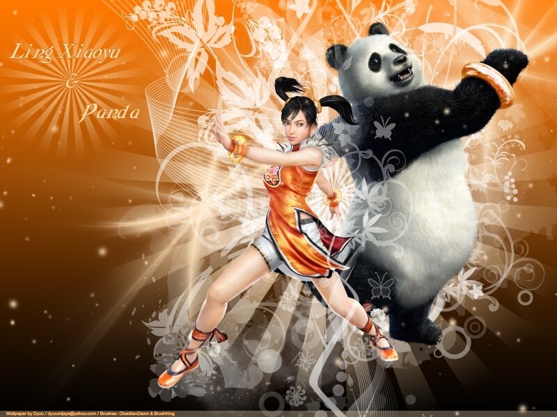 Ling Xiaoyu and Panda