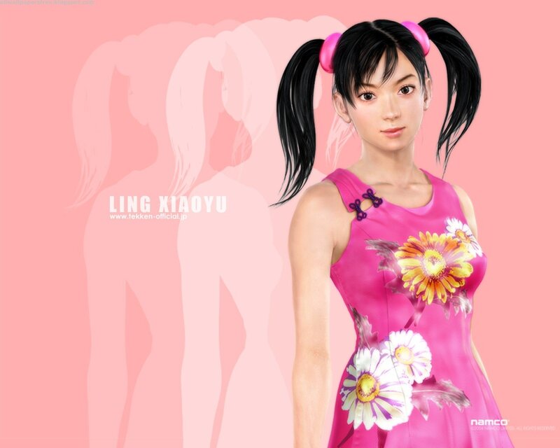 Ling Xiaoyu in pink dress