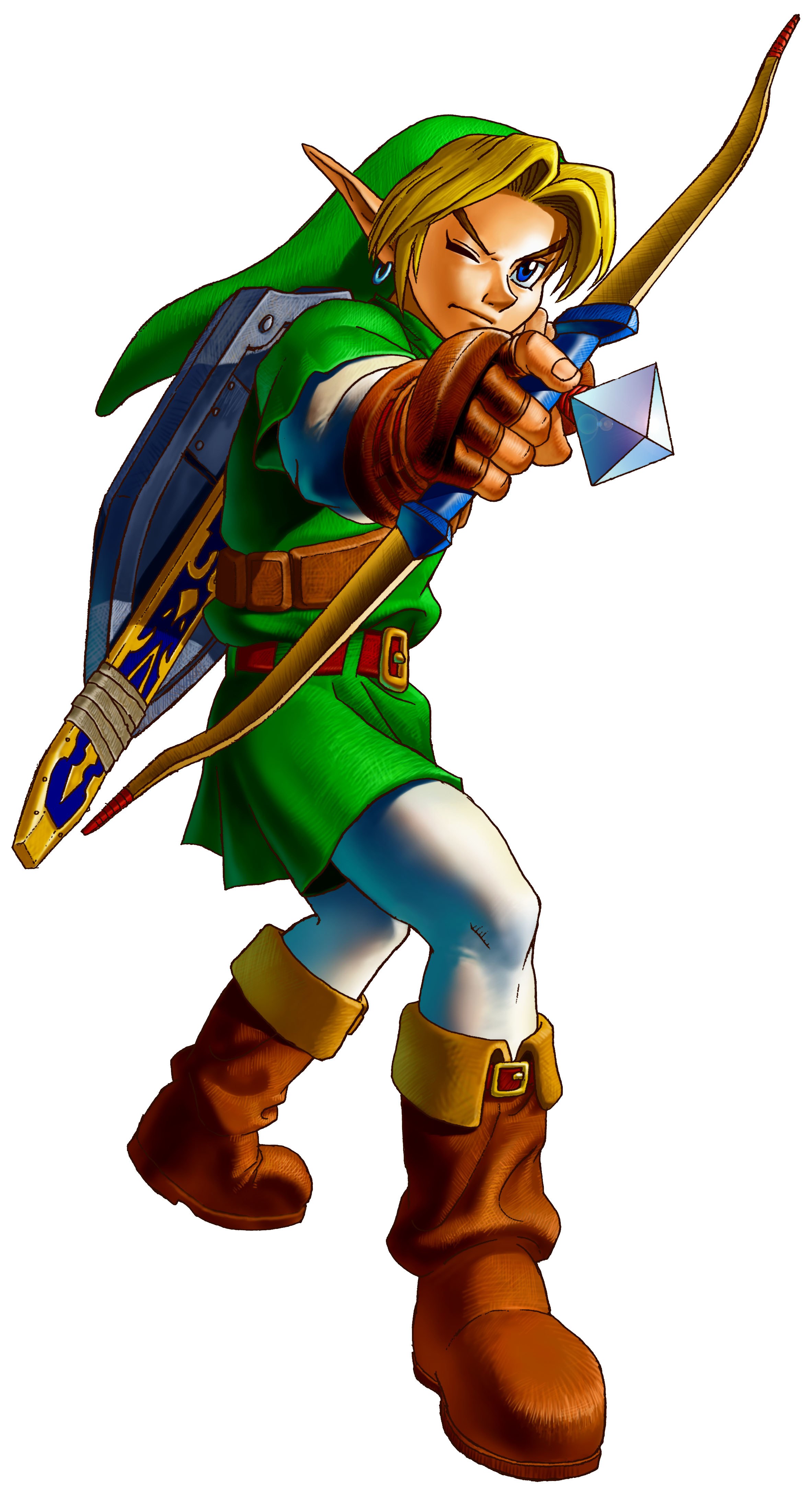 Link aiming a bow