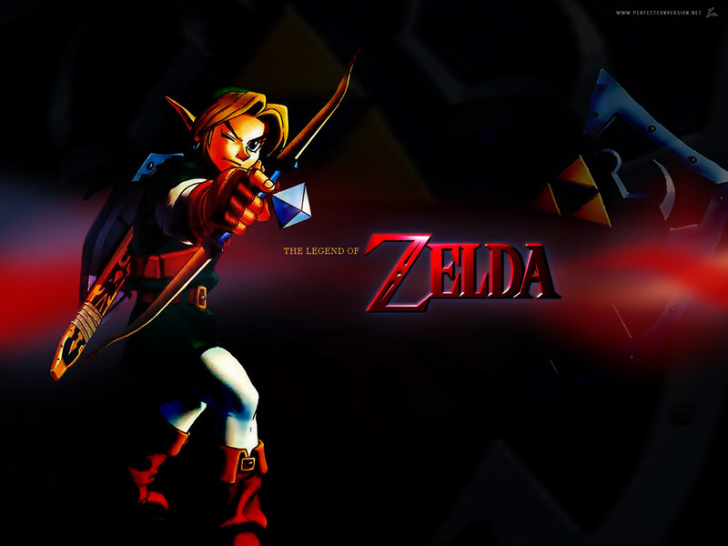 Link Aiming a Bow — Black, Dramatic, Night