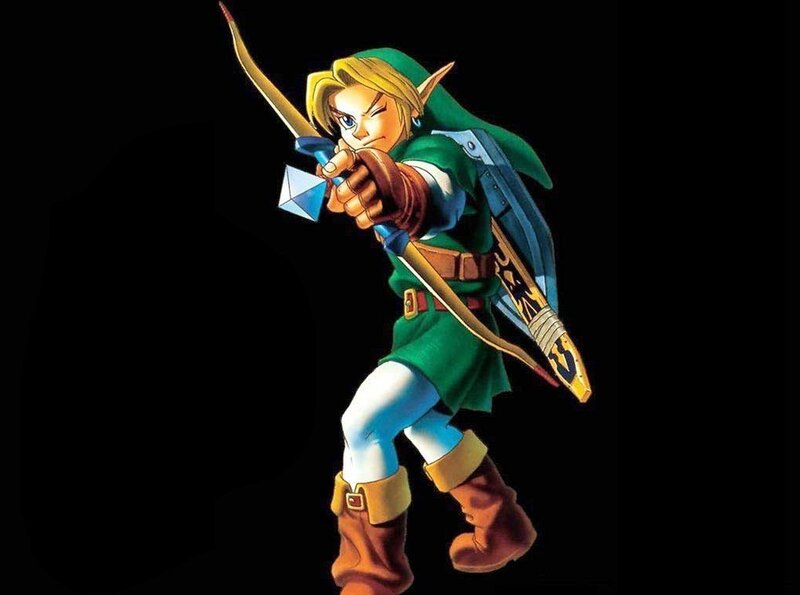 Link aiming a bow