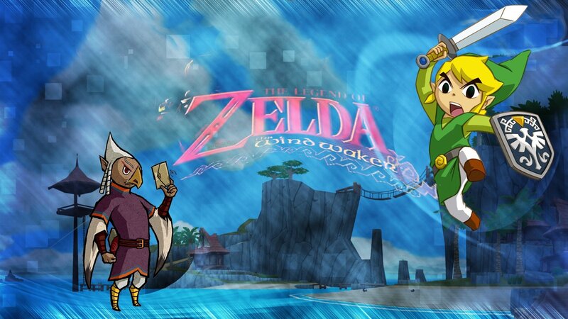 Link and a Bird-like Character