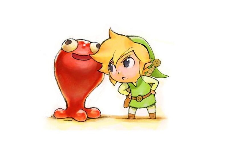 Link and a red creature