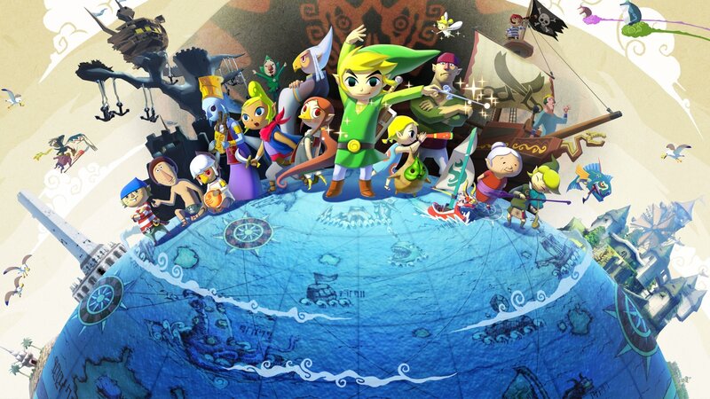 Link and Allies on Map — Blue, Adventurous, Digital Art, Characters