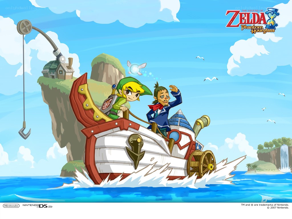 Link and Captain in a boat