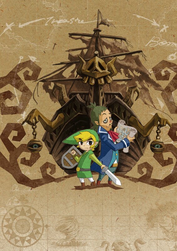 Link and Captain in Pirate Ship