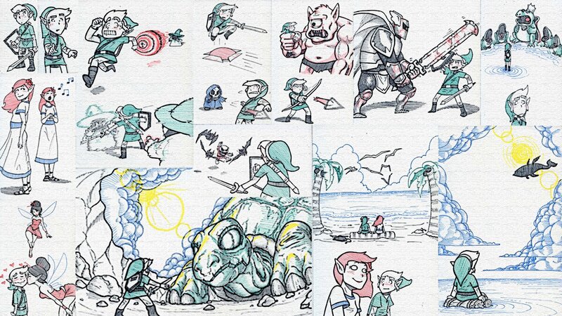 Link and Characters — Green, Adventurous