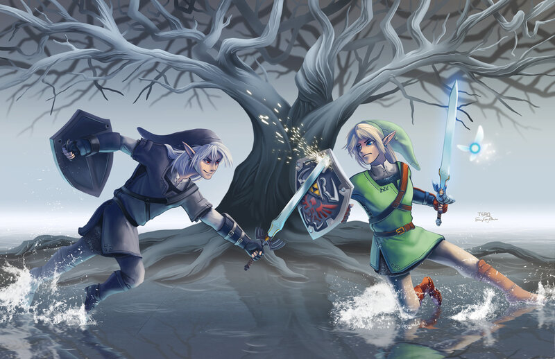 Link and Dark Link clash