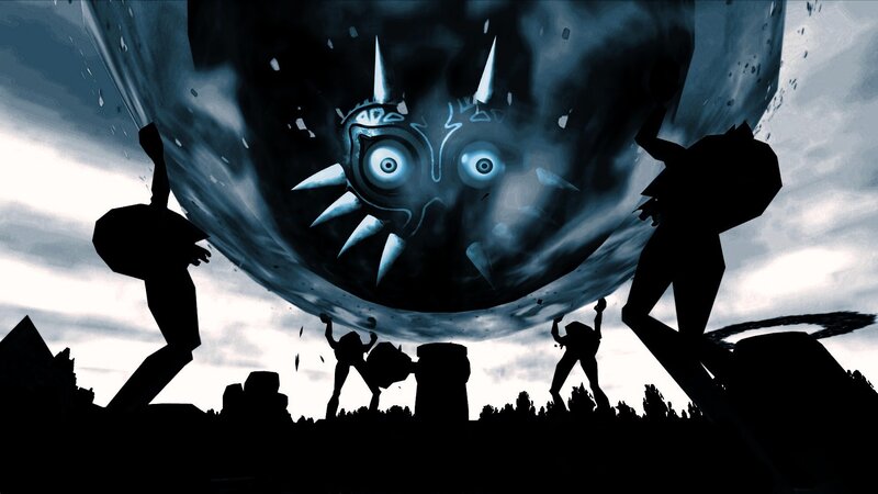 Link and Ganondorf face Majora's Mask