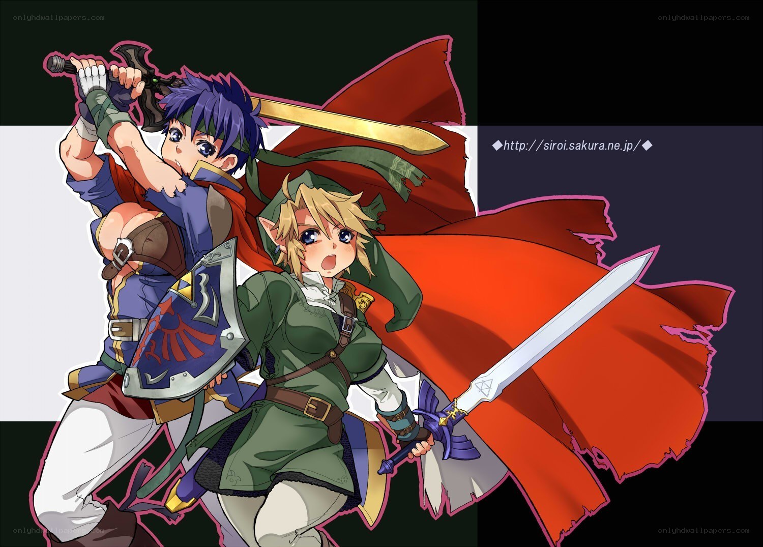 Link and Ganondorf in action