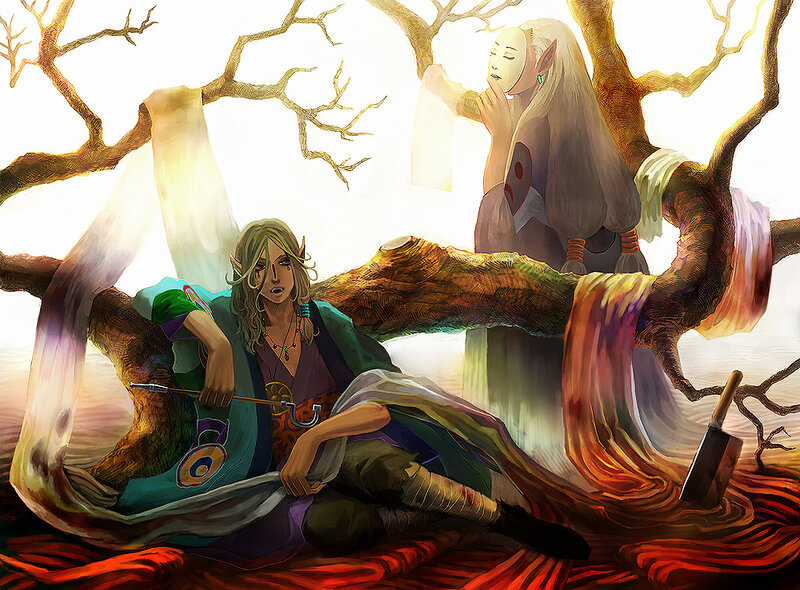 Link and Midna in a dream