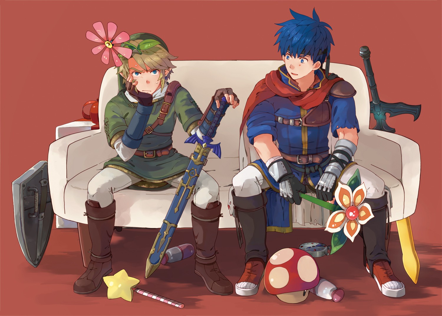 Link and Robin sitting together