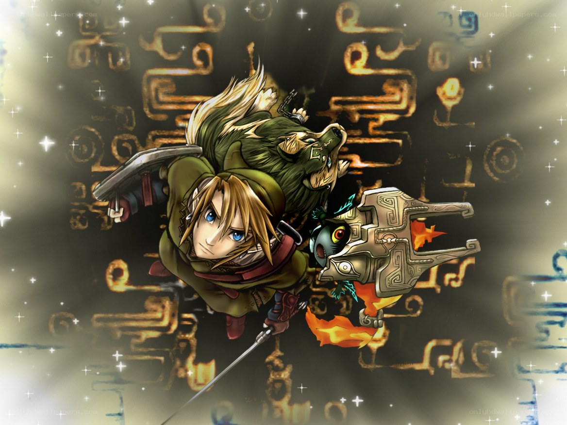 Link and Wolf in Ancient Ruins