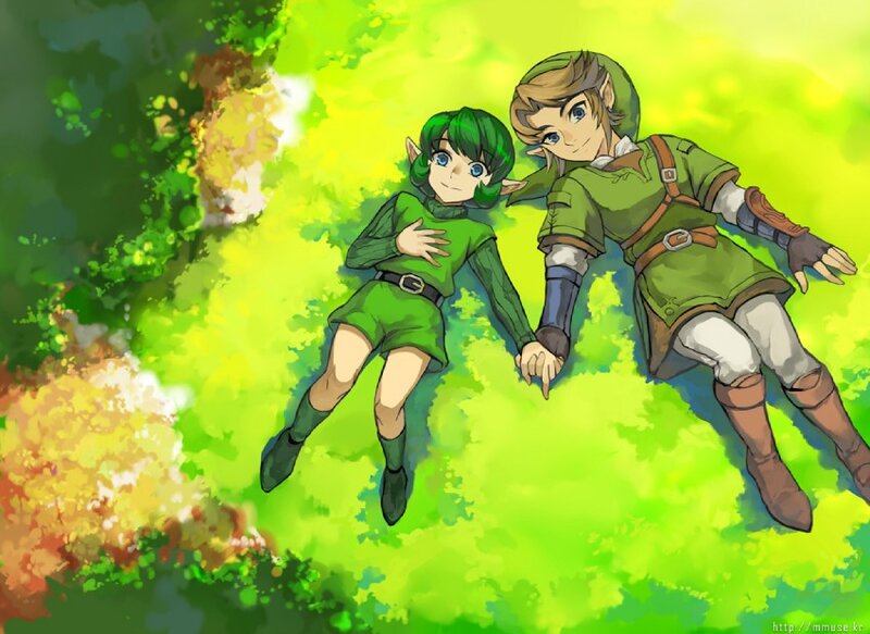 Link and Young Link in a dream