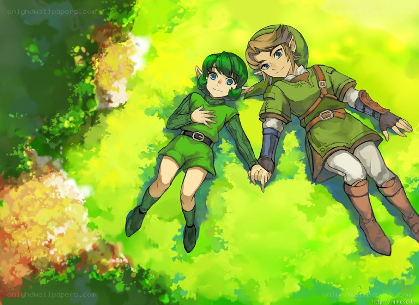 Link and Young Link in a dream