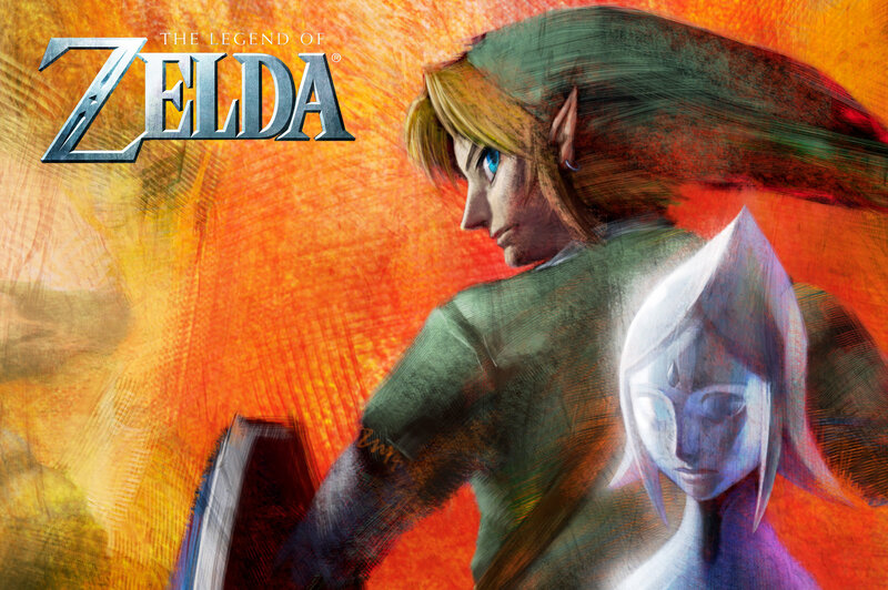 Link and Zelda artwork