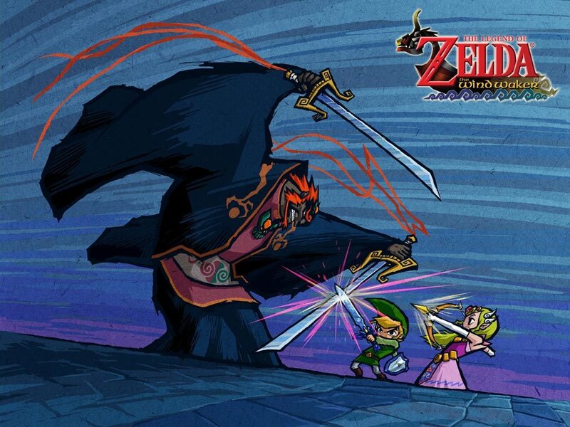 Link and Zelda battle Ganondorf