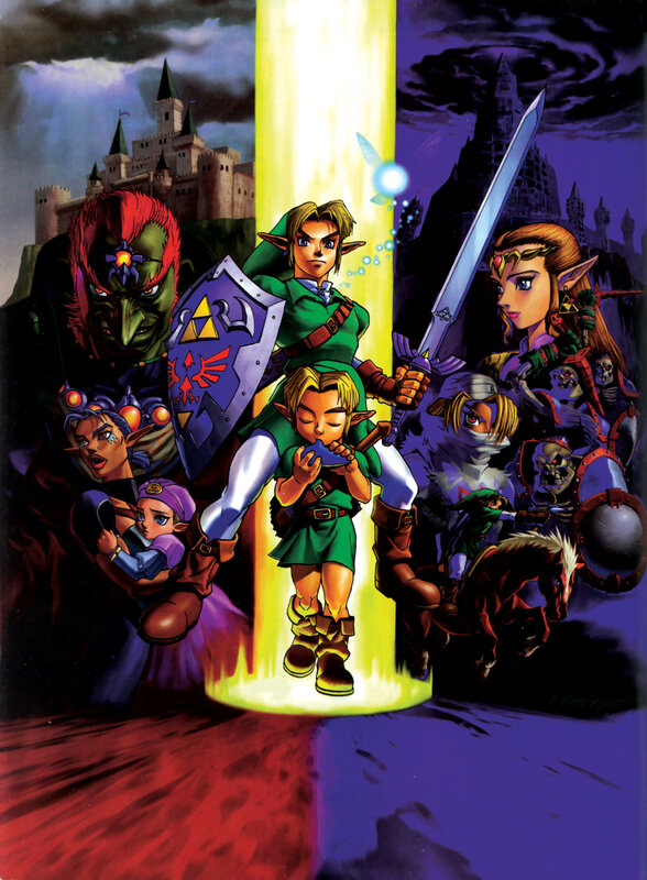 Link and Zelda Characters — Yellow, Dramatic