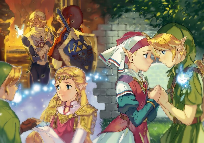 Link and Zelda Holding Hands