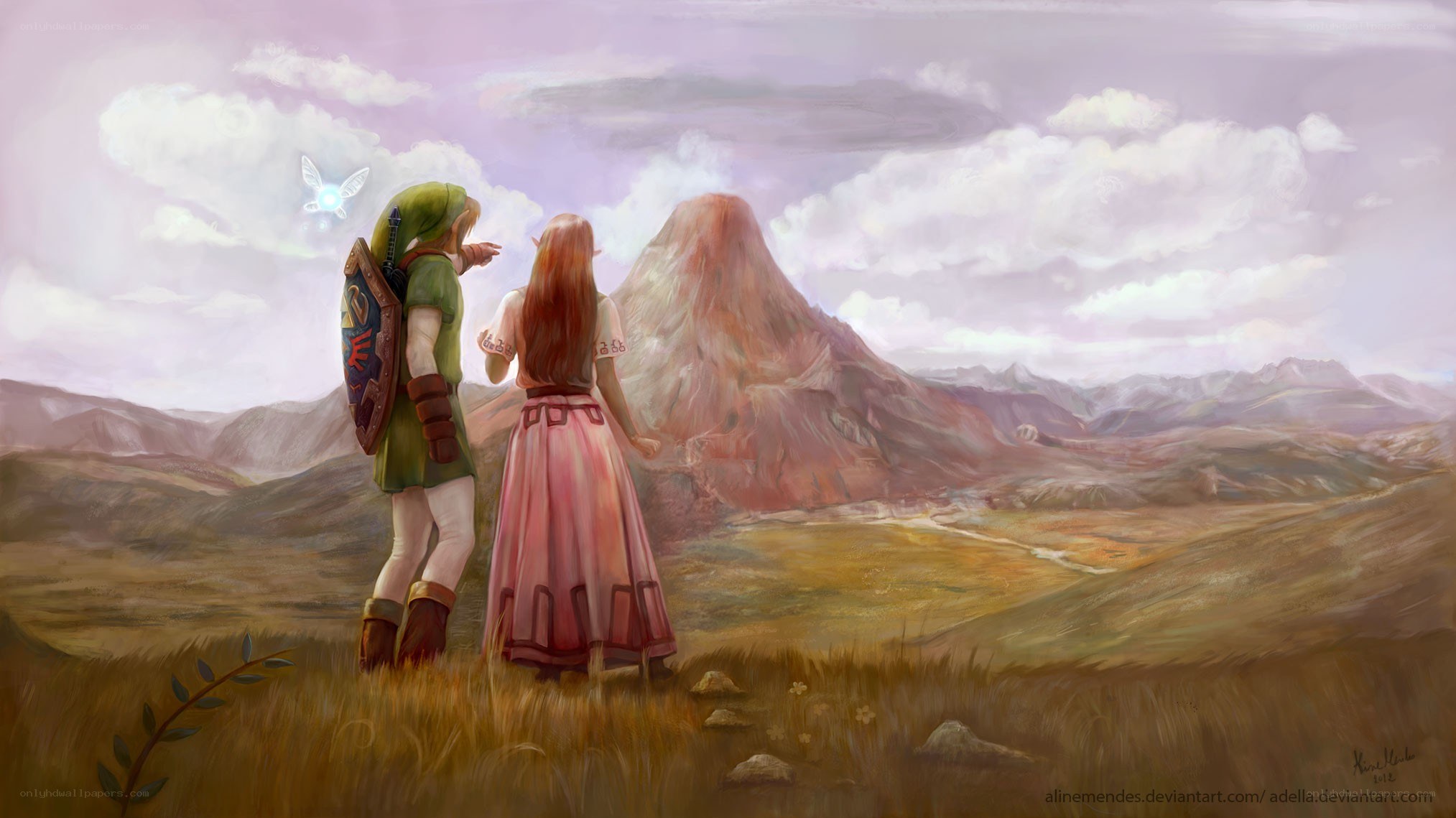 Link and Zelda in Hyrule