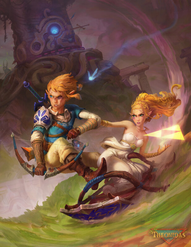 Link and Zelda on a Boat