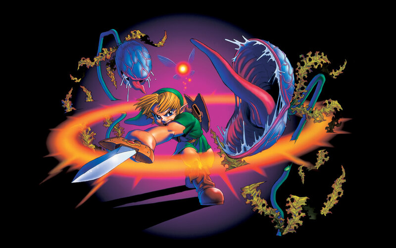 Link battles monsters in adventure