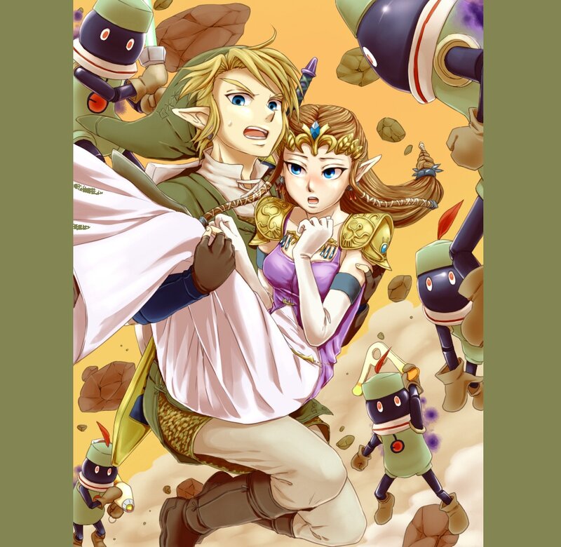 Link Carrying Zelda