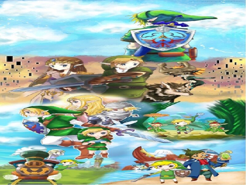 Link Character Collage — Green, Adventurous