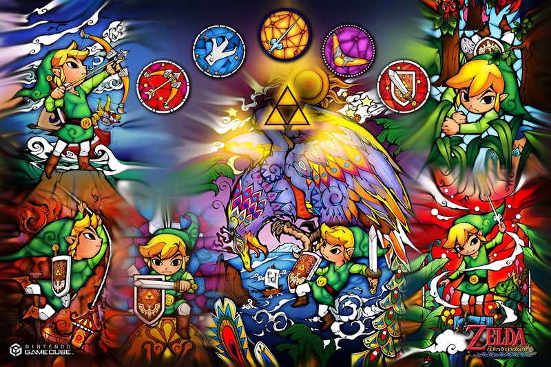 Link Character Collage — Green, Dramatic