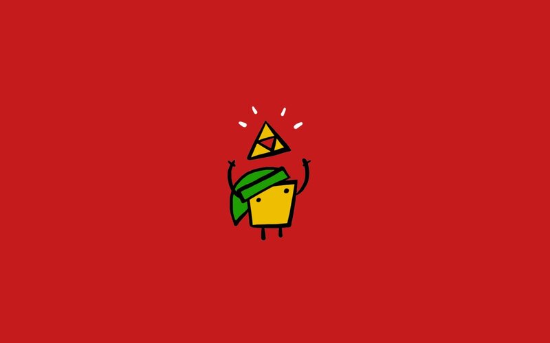 Link character with Triforce
