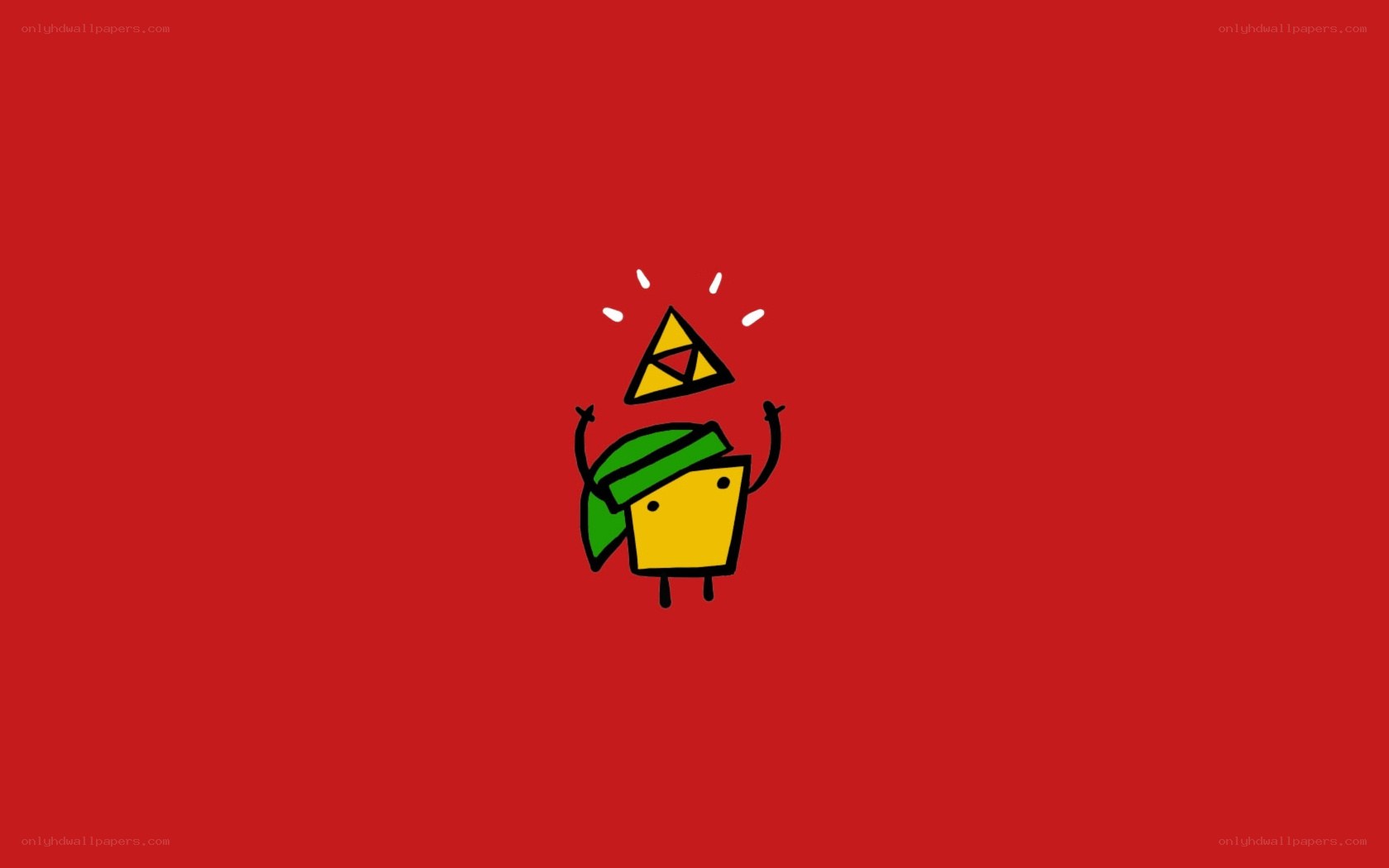 Link character with Triforce