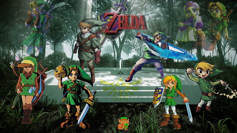 Link Characters in Forest — Green, Adventurous