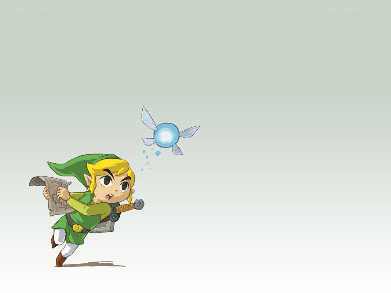 Link chasing a fairy