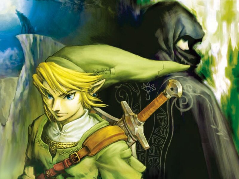 Link confronts a shadowy figure