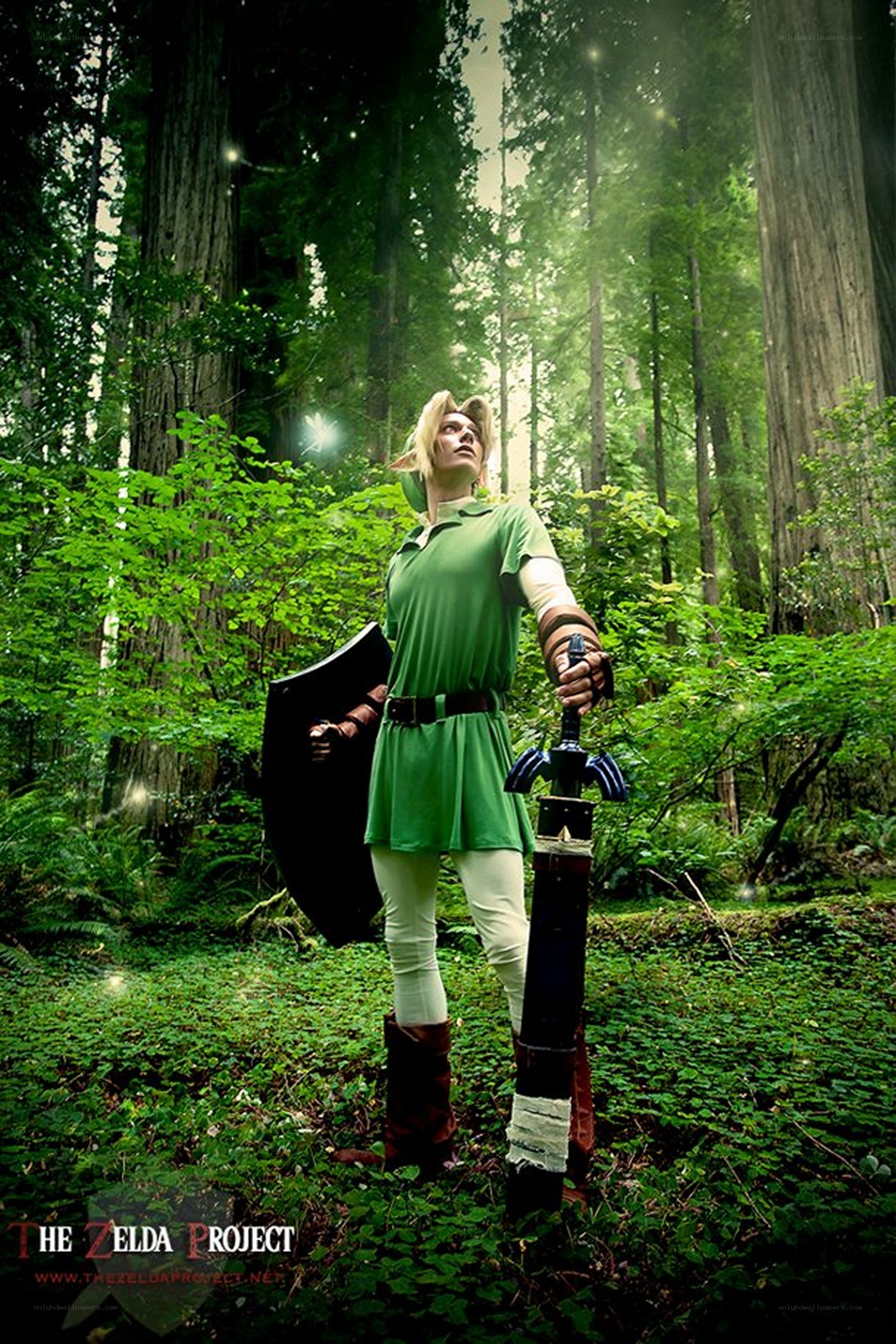 Link cosplayer in forest